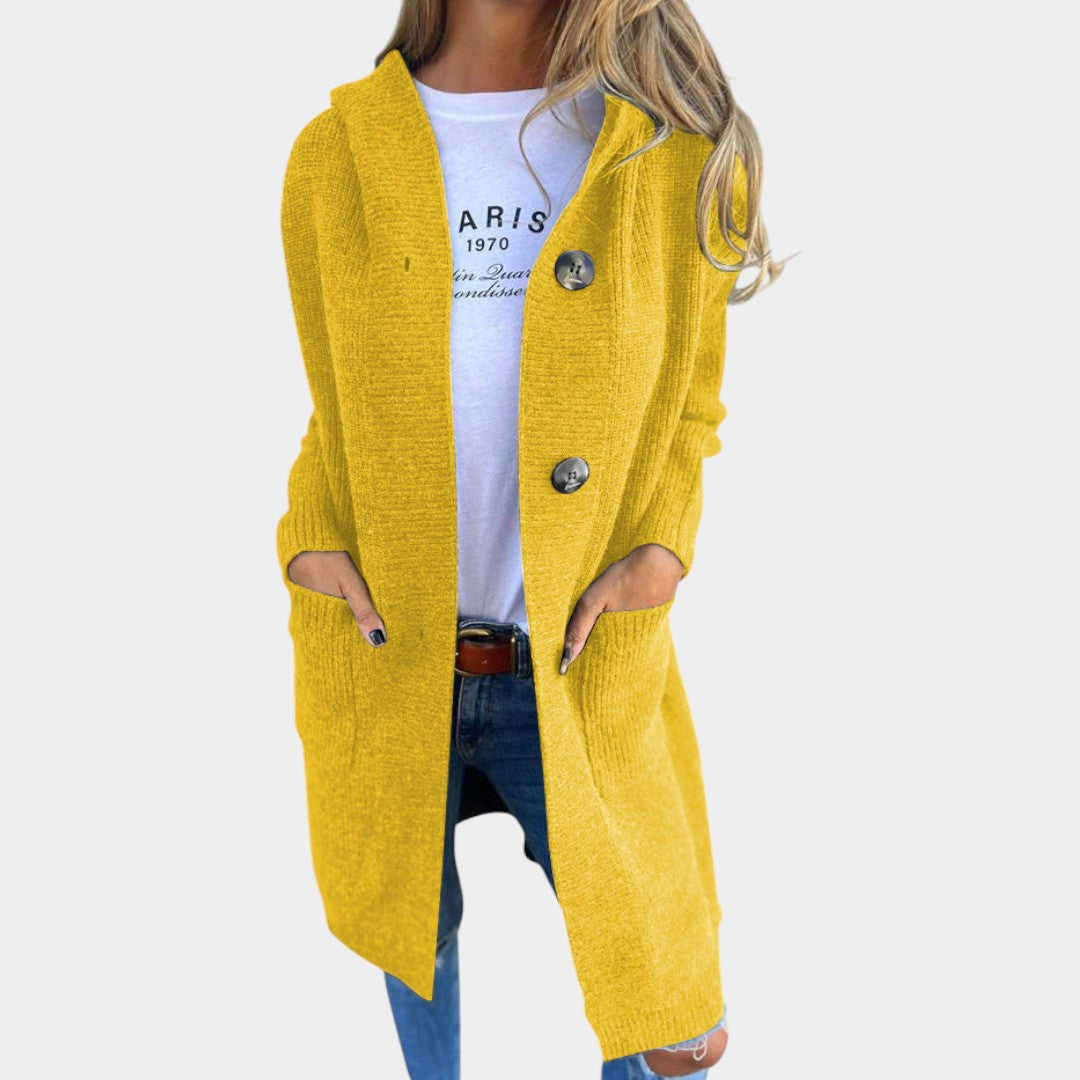 Adriana - Garš elastīgs kardigāns ar pogām