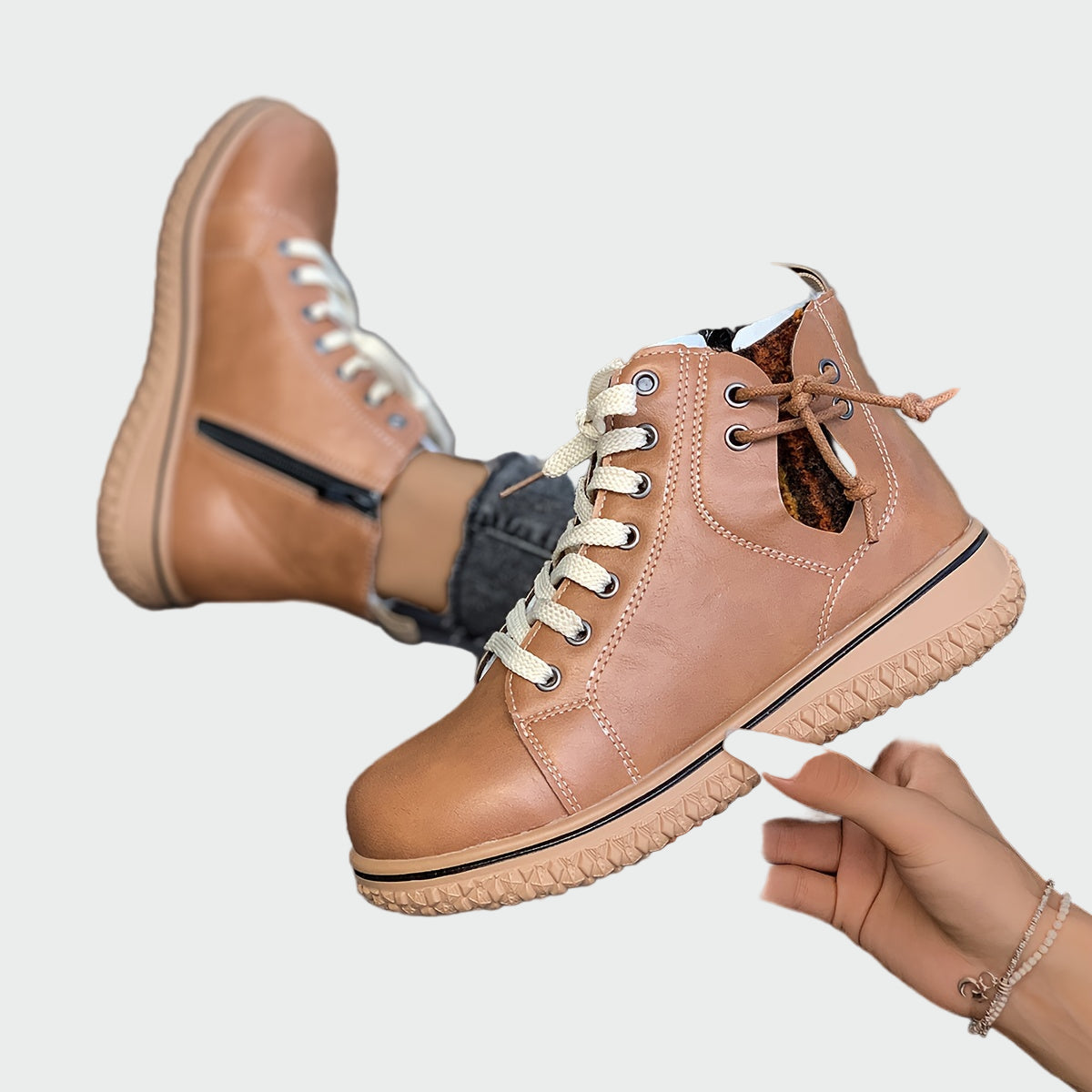 Ortopēdiskie ādas potīšu zābaki