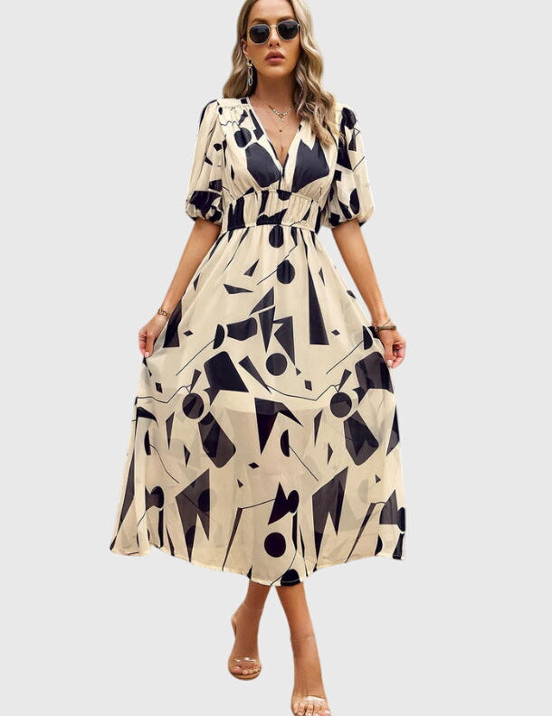 Merlin™ | Pieguļošs Ziedu Midi Kleita