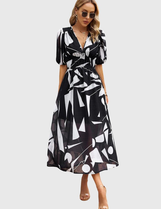 Merlin™ | Pieguļošs Ziedu Midi Kleita