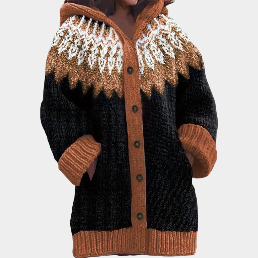 Klára - Brīvs džemperis ar kapuci