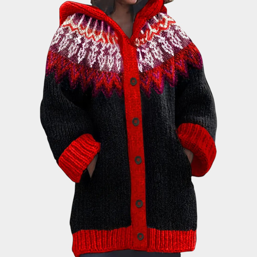 Klára - Brīvs džemperis ar kapuci