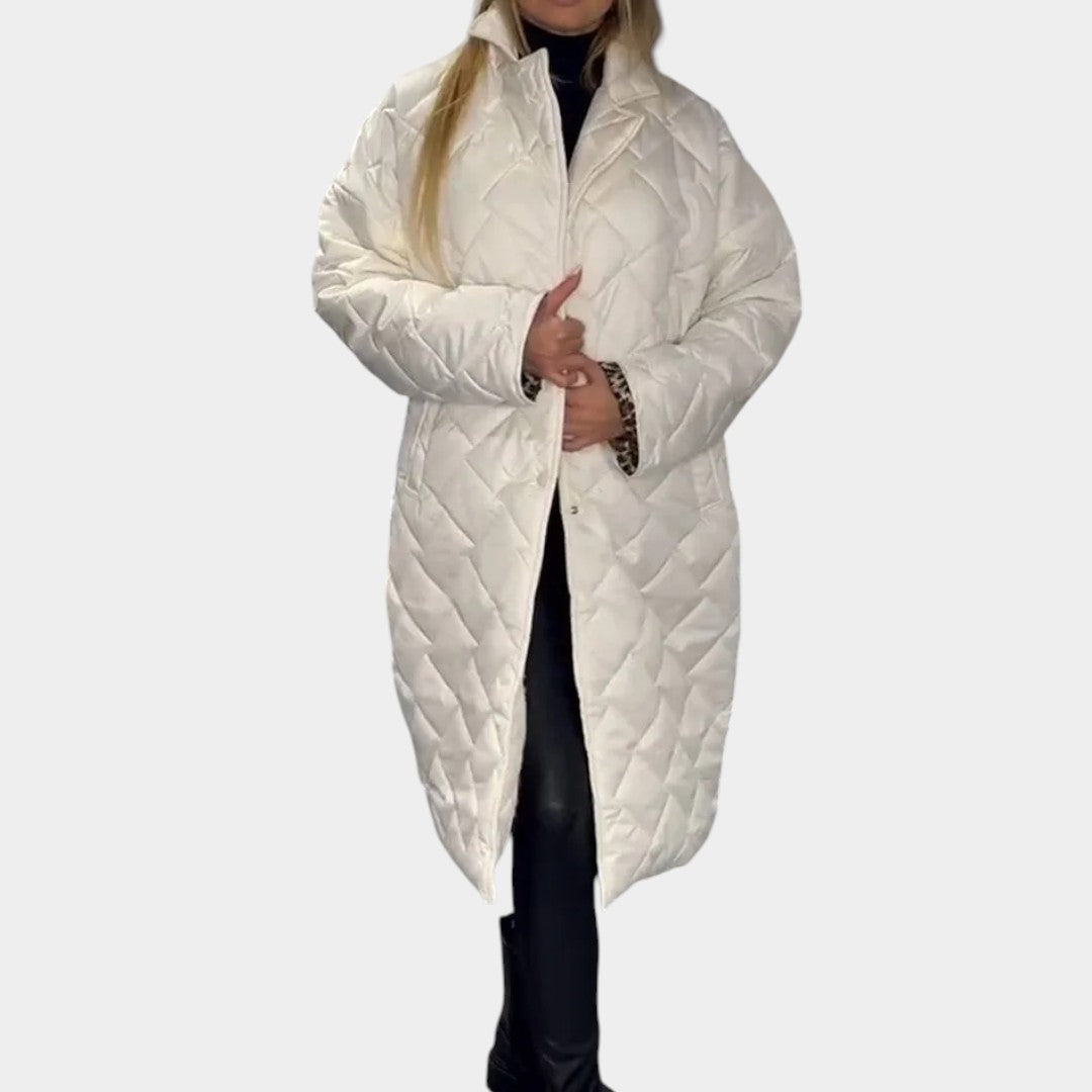 Olga – Apgriežamais ziemas mētelis ar leopardu oderi